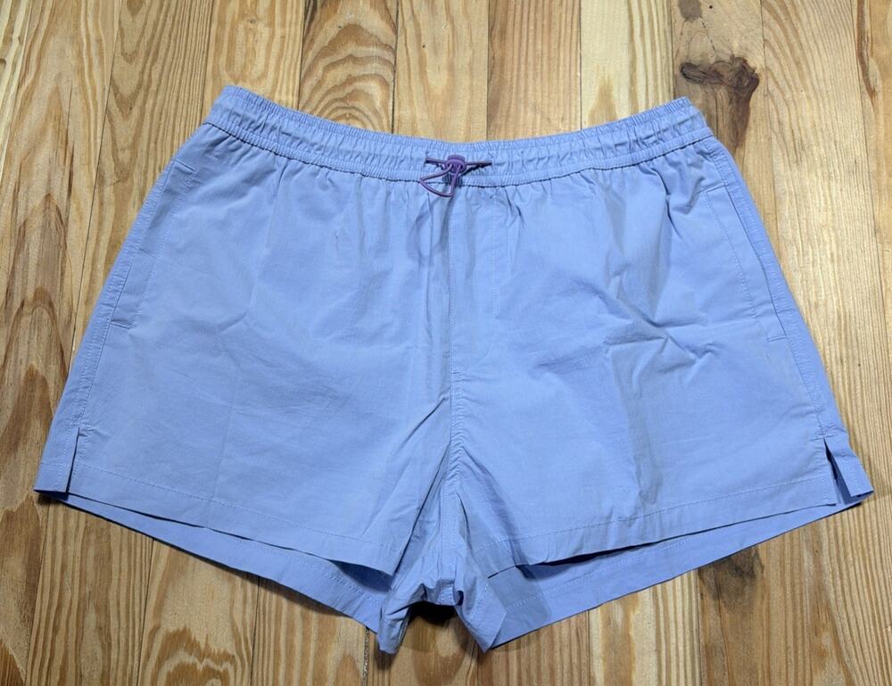 Wild Fable Women's L High-Rise Woven Pull-On Athletic Shorts Stretch Blue NWOT